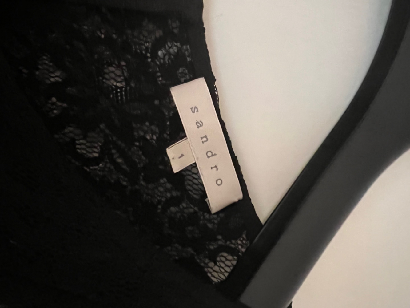 Sandro Robe en dentelle et laine