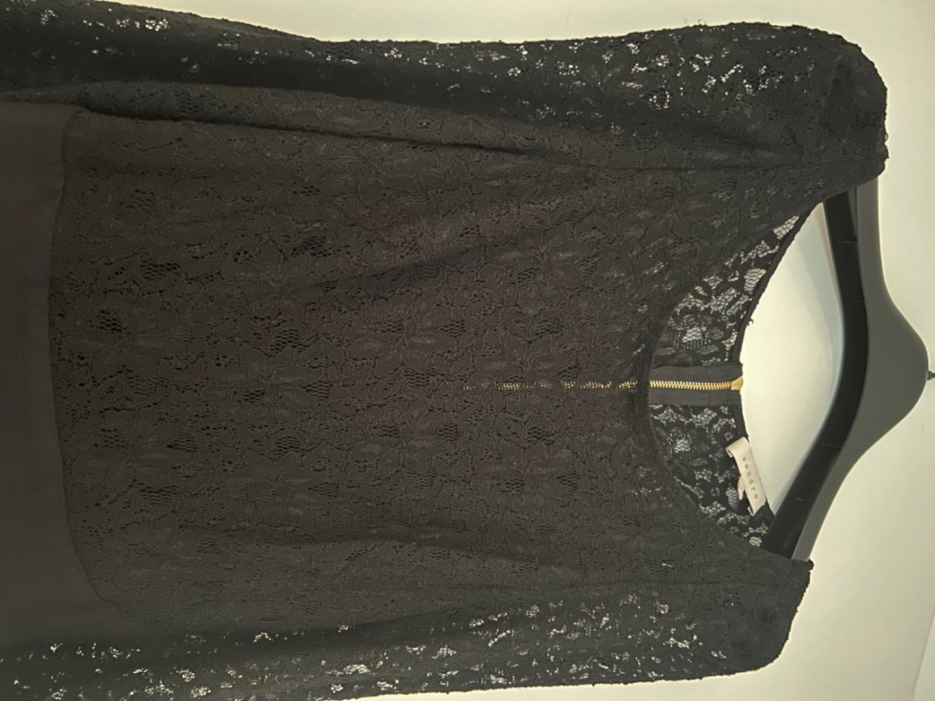 Sandro Robe en dentelle et laine