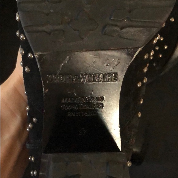 Zadig & Voltaire Molly Nieten-Stiefel aus Leder und Wildleder