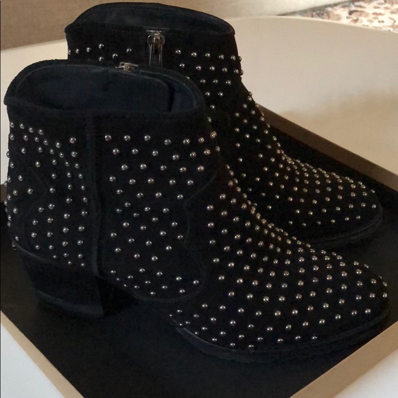Zadig & Voltaire Molly Nieten-Stiefel aus Leder und Wildleder