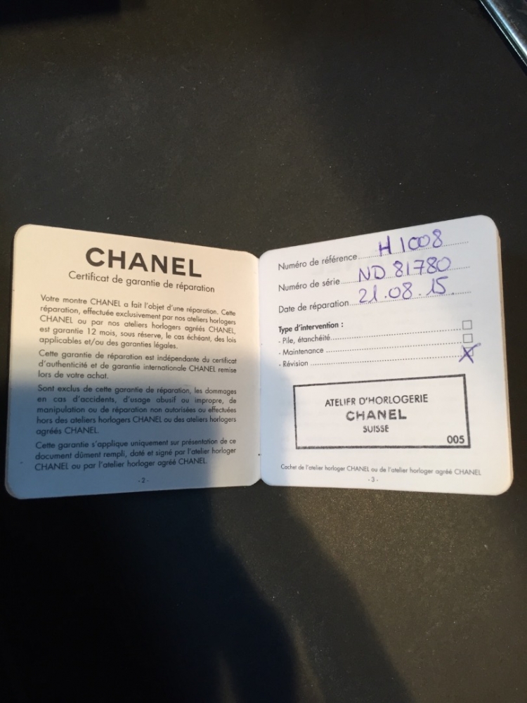 Chanel Montre 