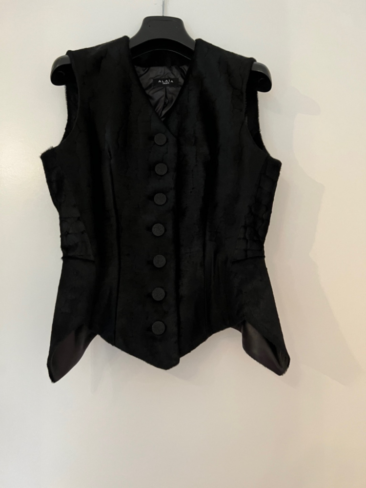 Alaïa Magnifique Gillet neuf en peau de poney