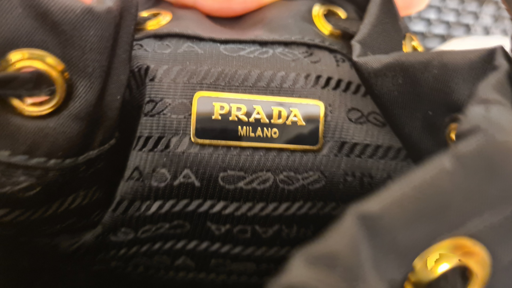Prada Duet Bucket Bag (Noir)