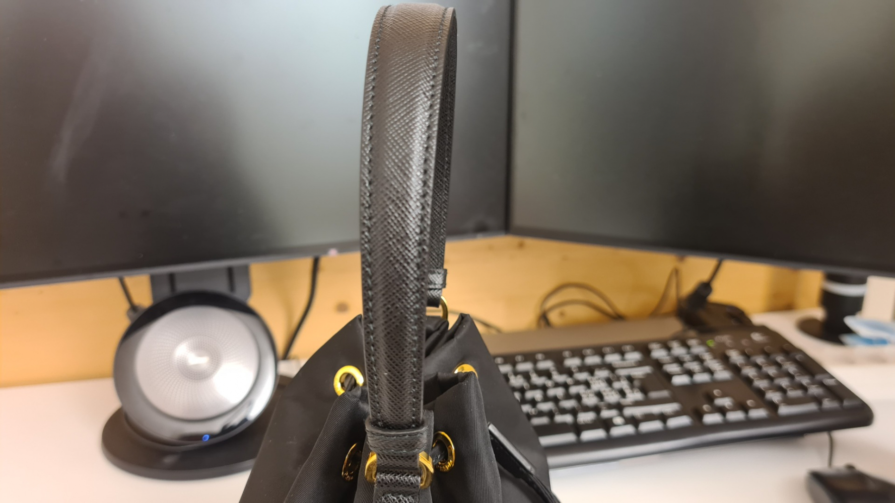 Prada Duet Bucket Bag (Noir)