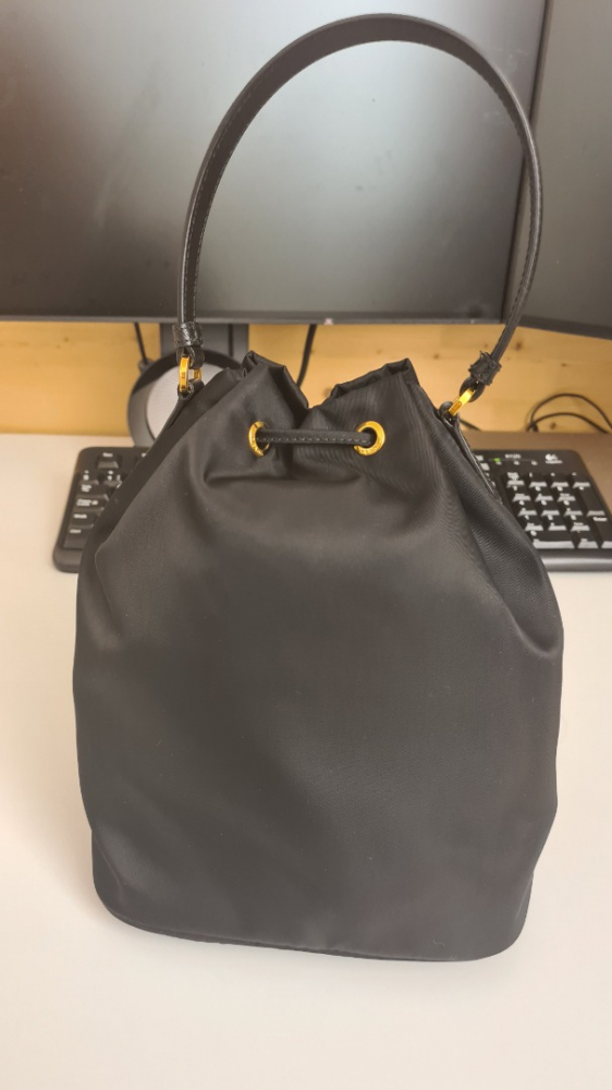 Prada Duet Bucket Bag (Noir)