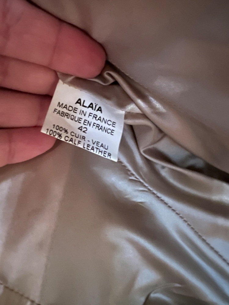 Alaïa Sublime robe en cuir de veau