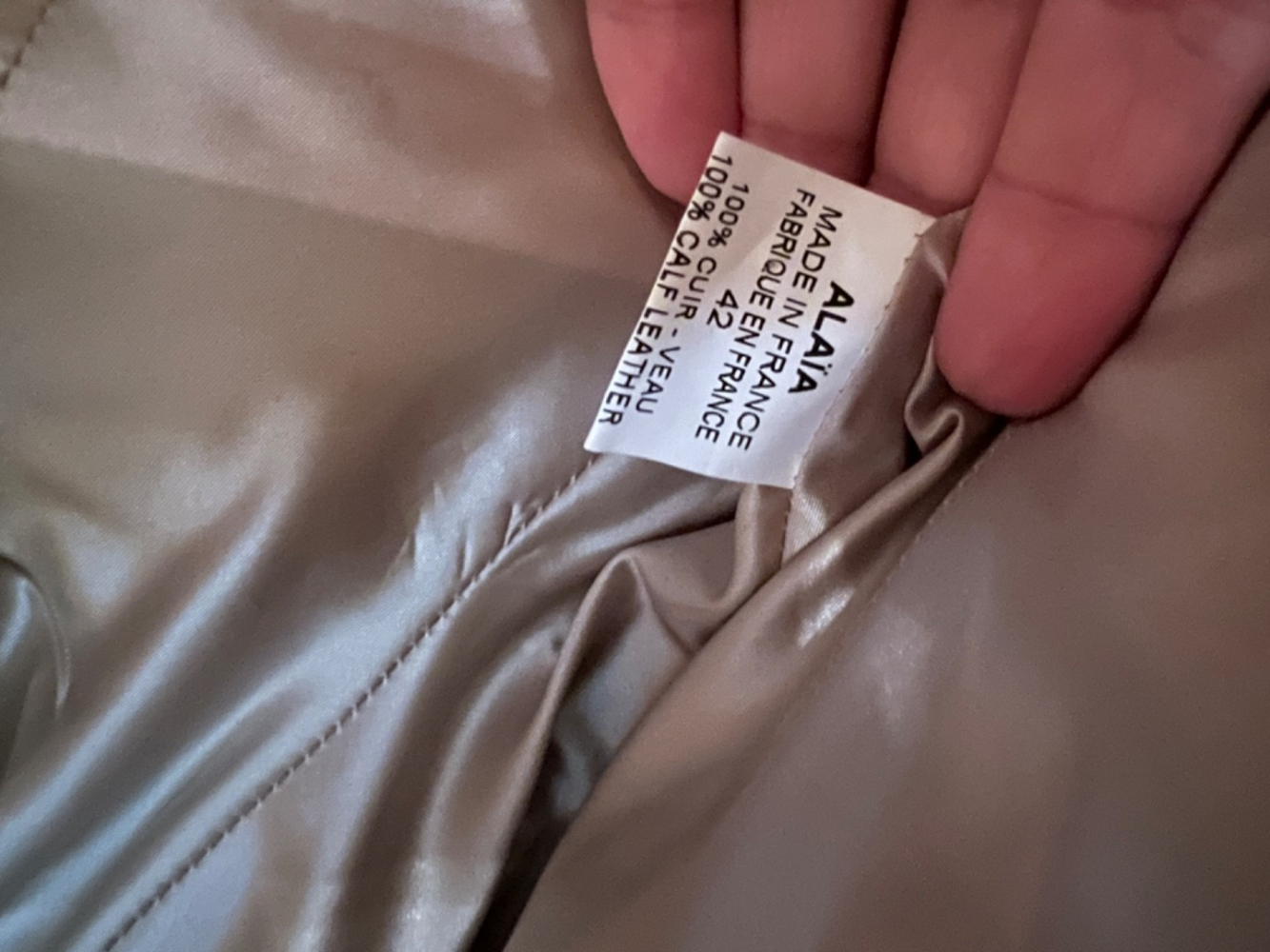 Alaïa Sublime robe en cuir de veau