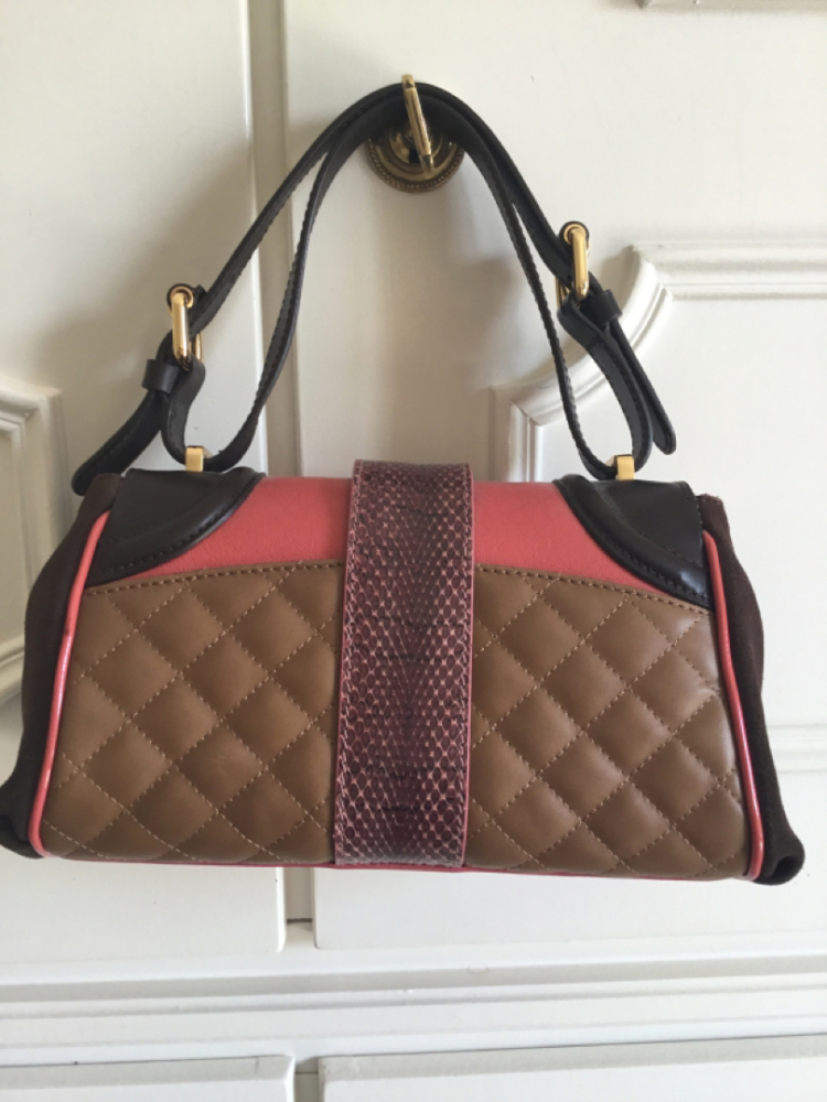 Moschino Cheap And Chic Mini bag bi material leather suede