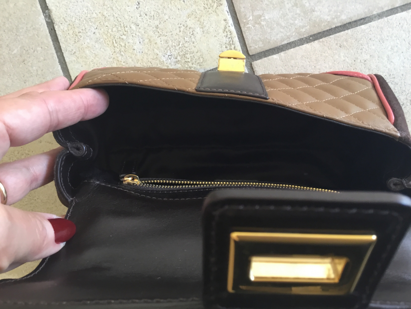 Moschino Cheap And Chic Mini bag bi material leather suede