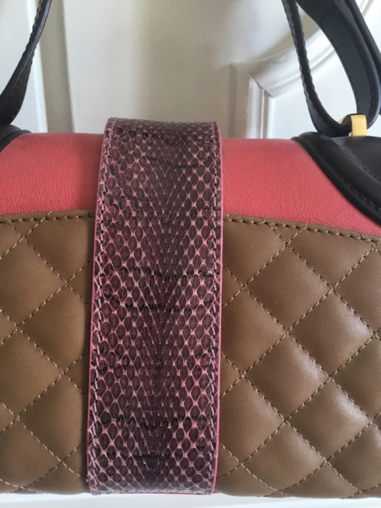 Moschino Cheap And Chic Mini bag bi material leather suede