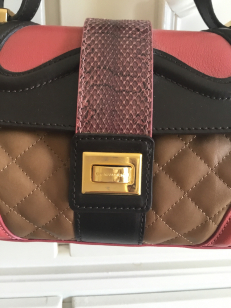 Moschino Cheap And Chic Mini bag bi material leather suede