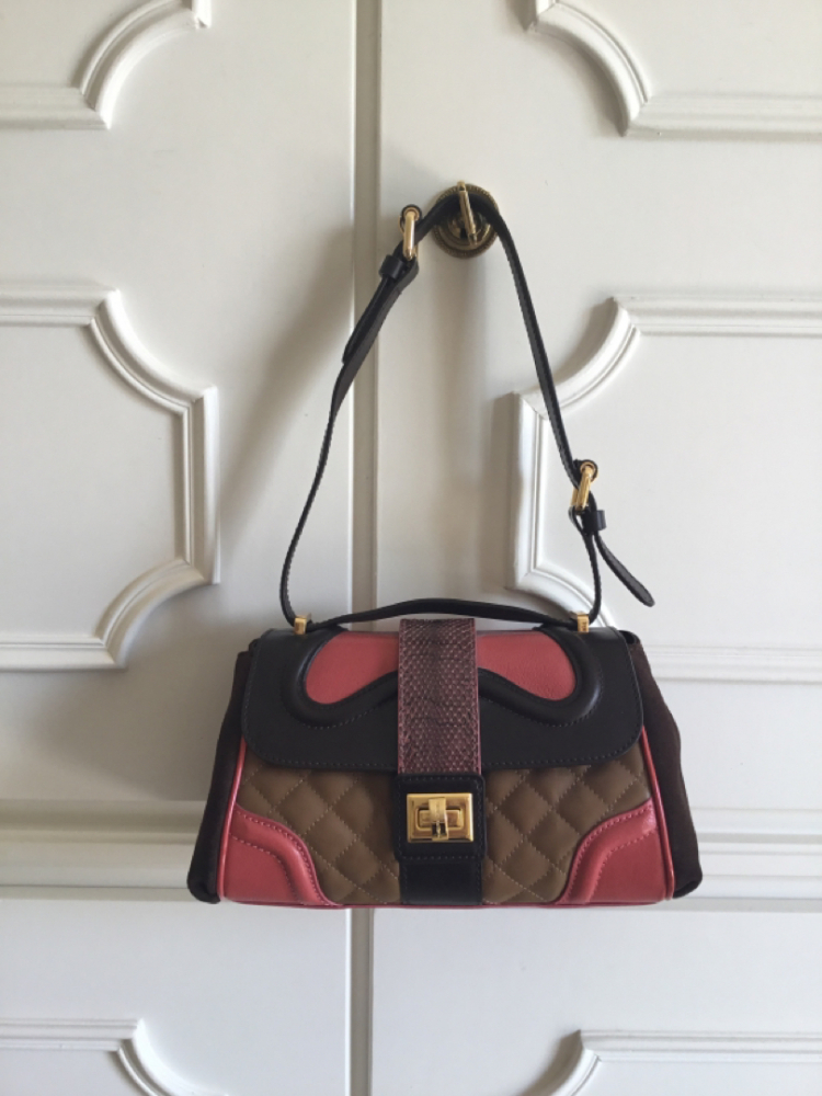 Moschino Cheap And Chic Mini bag bi material leather suede