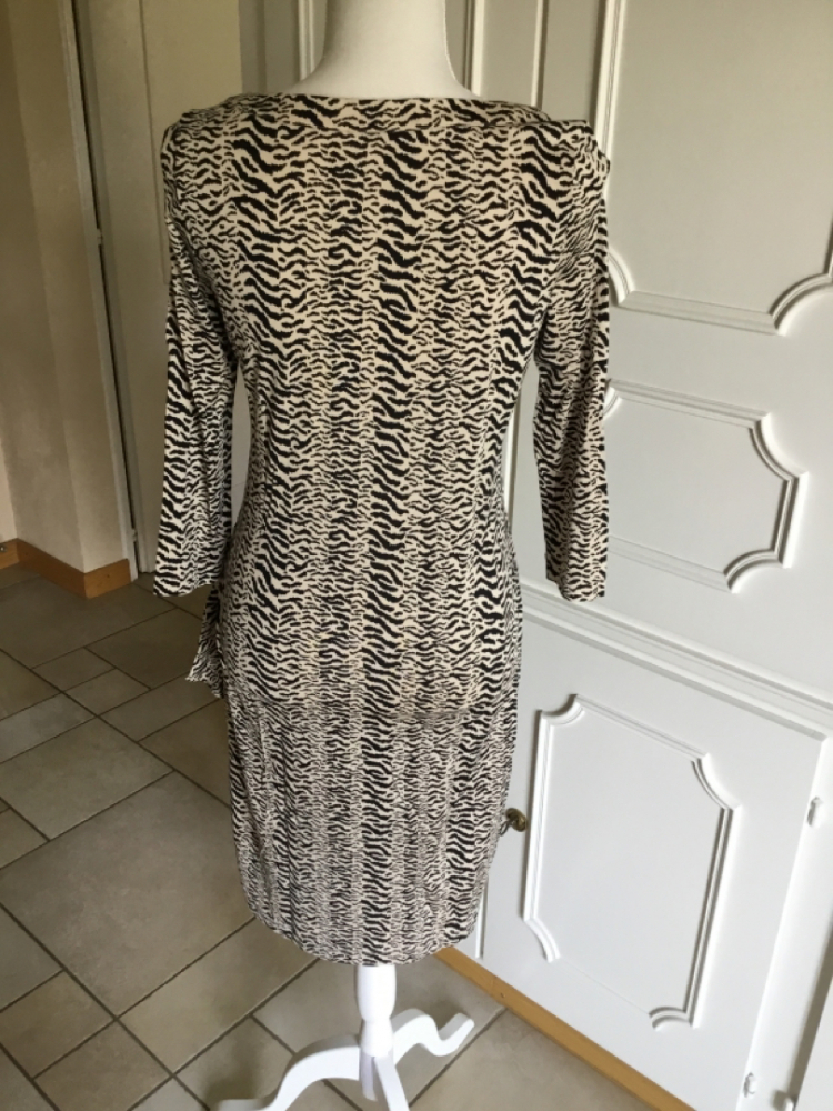 Gerard Darel Leichtes Kleid aus Zebra-Stoff 38