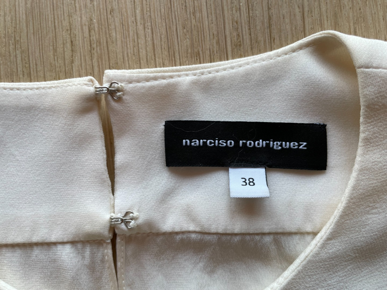 Narciso Rodriguez Such a pretty, rare piece!  Narciso Rodriguez silk top, in contrasting textures.