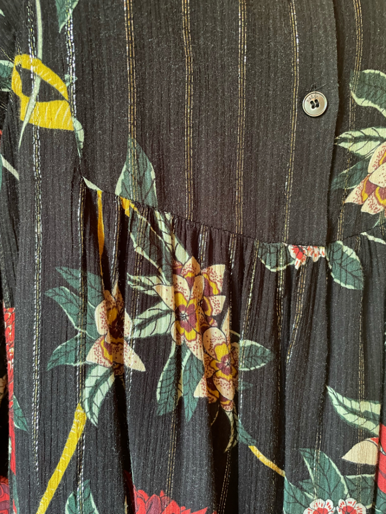 ba&sh Paprika Lurex Metallic Striped Dress