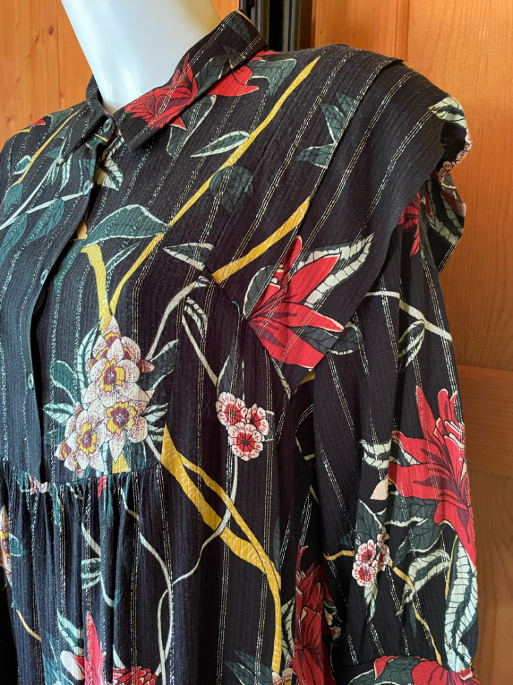 ba&sh Paprika Lurex Metallic Striped Dress