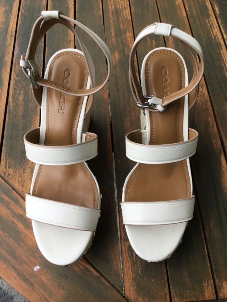 Coach Darcy semi matte calf chalk 10M/41