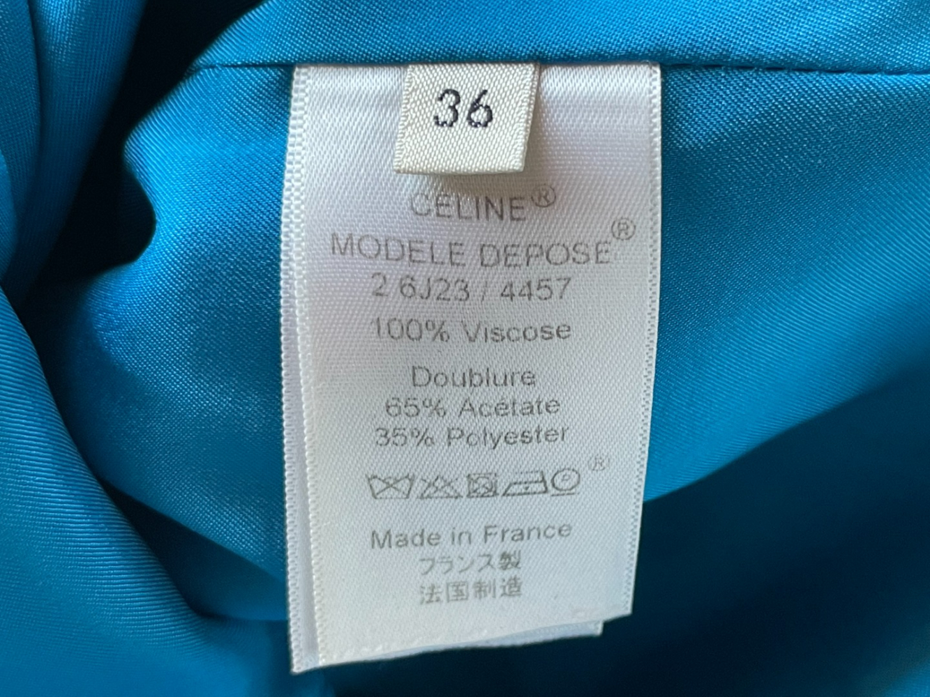 Celine Stunning Celine mini dress!  In a vibrant turquoise.