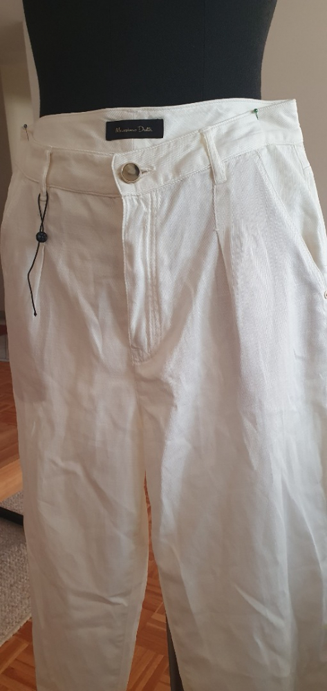 Massimo Dutti off-white pants