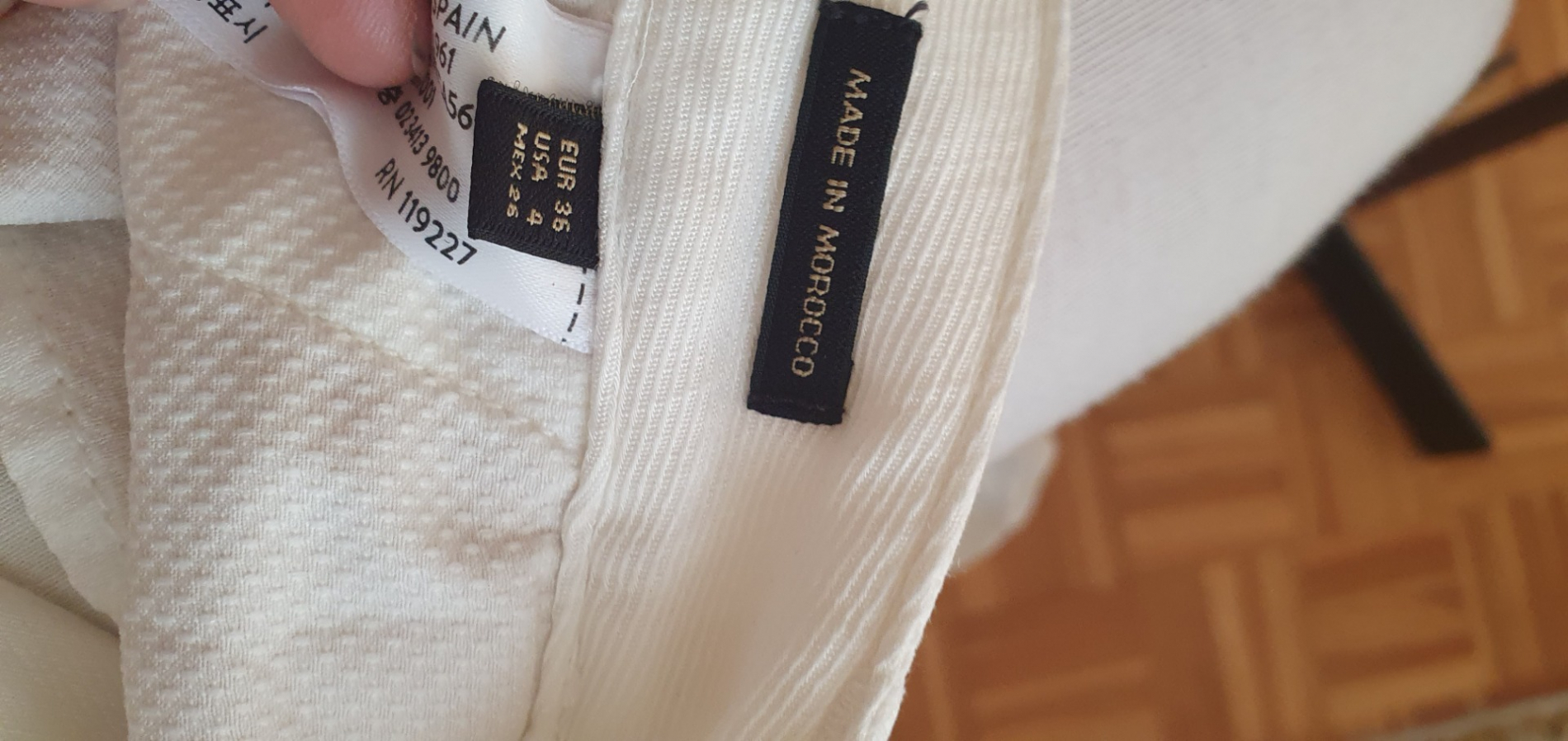 Massimo Dutti off-white pants
