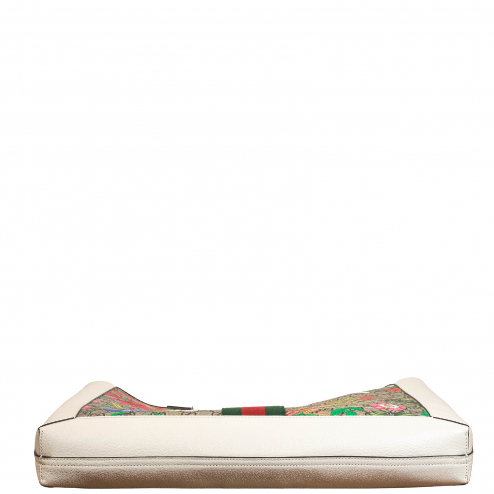 Gucci Ophidia GG Flora Shopper White Large