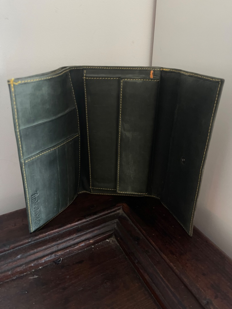 Timberland Collection Bifold Saddle Portemonnaie aus strapazierfähigem Leder