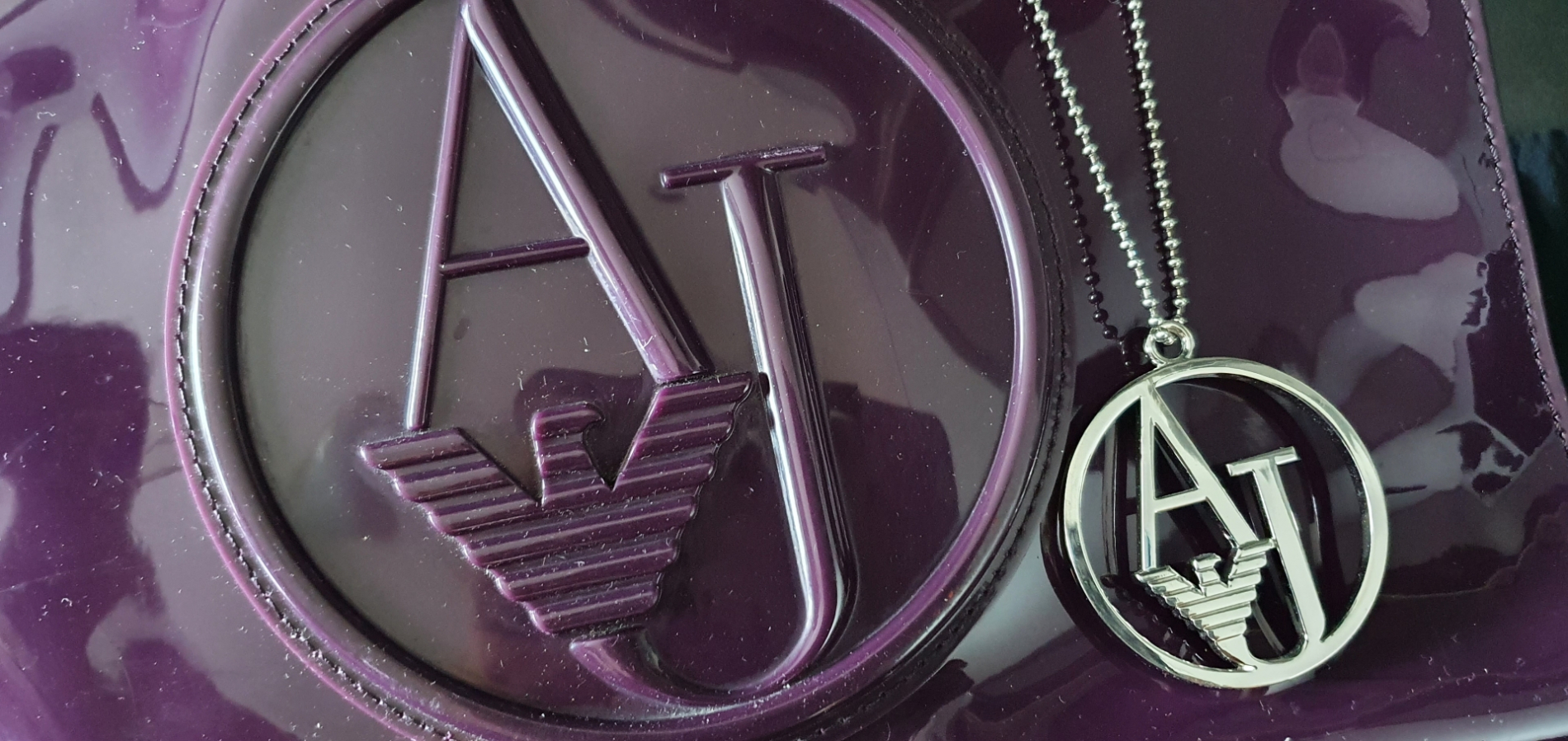 Armani Jeans Cuir vernis