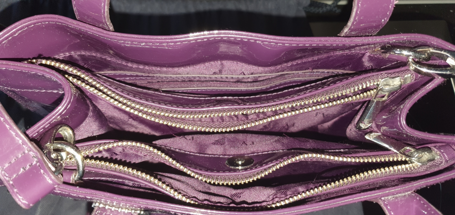 Armani Jeans Cuir vernis