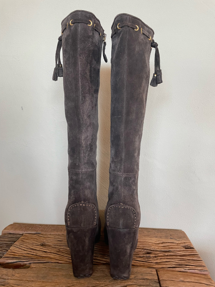 Car Shoe Suede Wedge Boots