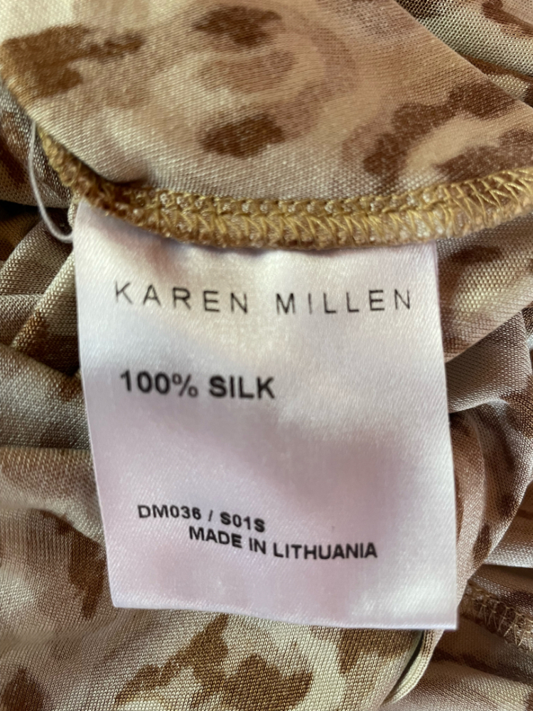Karen Millen Silk Jersey Wrap Leopard Print Dress