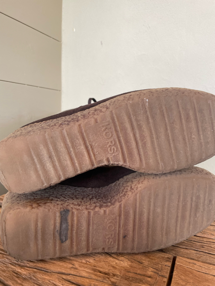 Kors Michael Kors Suede Knee-High Lace-Up Boots