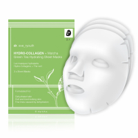 Dr. Eve_Ryouth Set de masques en feuilles 'Hydro-Collagen + Matcha Green Tea' - 3 Pièces