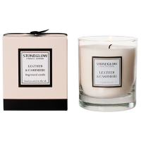 StoneGlow 'Leather & Cashmere' Scented Candle