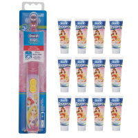 Oral-B Set de brosse à dents à piles 'Stages Princess' pour Enfants - 13 Unités