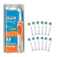 Oral-B Brosse à dents électrique, Têtes de brosse 'Vitality Cross Action Colors Orange' - 13 Unités