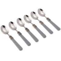 Rivadossi 'Grey' Coffee Spoon Set - 6 Pieces