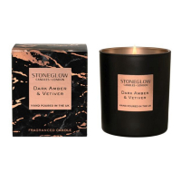 StoneGlow 'Dark Amber & Vetivert Tumbler' Scented Candle - 220 g