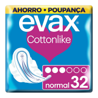 Evax 'Cottonlike' Pads - Normal 32 Pieces