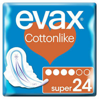 Evax 'Cottonlike' Pads with Flaps - Super 24 Units