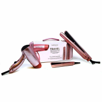Bellezza 'Travel' Hair Styling Set - Blush Pink 3 Pieces