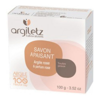 Argiletz Savon d'argile 'Soothing Rose & Pink' - 100 g