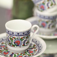 Heritage Coffee Cup & Saucer Set - 50 ml, 12 Pieces