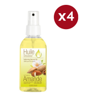 Préphar Huile corporelle et capillaire 'Sweet Almond' - 100 ml, 4 Pack