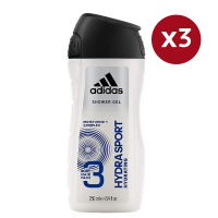 Adidas Gel Douche '3 in 1 Hydra Sport' - 250 ml, 3 Pack