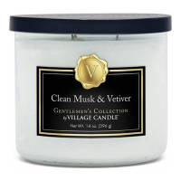 Village Candle 'Gentleman's Collection' Duftende Kerze - Clean Musk & Vetiver 396 g