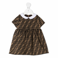 Fendi 'Logo' Kleid mit kurzem Ärmeln für Baby Mädchen