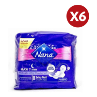 Nana 'Maxi Extra' Nachtpads - 8 Stücke, 6 Pack
