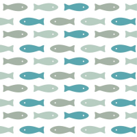 Jolipa Serviettes en papier 'Fish' - 20 Pièces