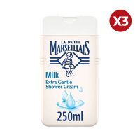 Le petit Marseillais Crème de douche 'Milk Extra Gentle' - 250 ml, 3 Pack