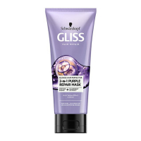 Gliss Masque pour les cheveux 'Blonde Hair Perfector 2-in-1 Purple Repair' - 200 ml